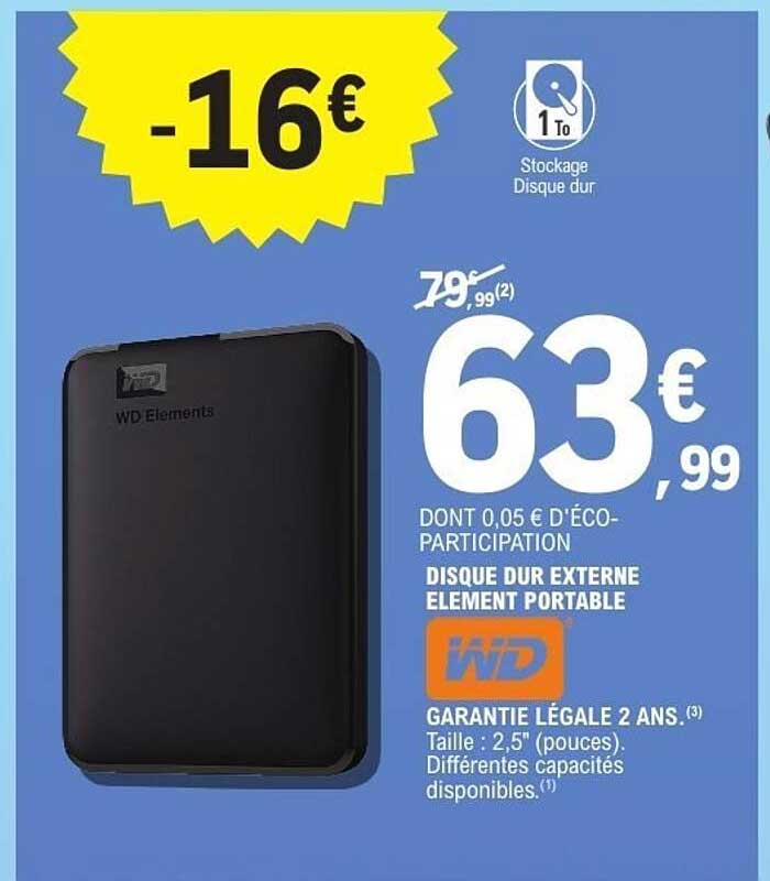 DISQUE DUR EXTERNE ELEMENT PORTABLE