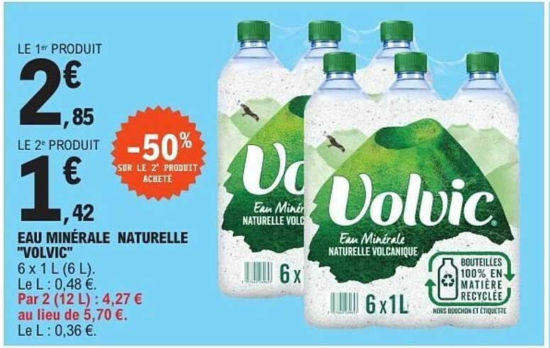EAU MINÉRALE NATURELLE 'VOLVIC'