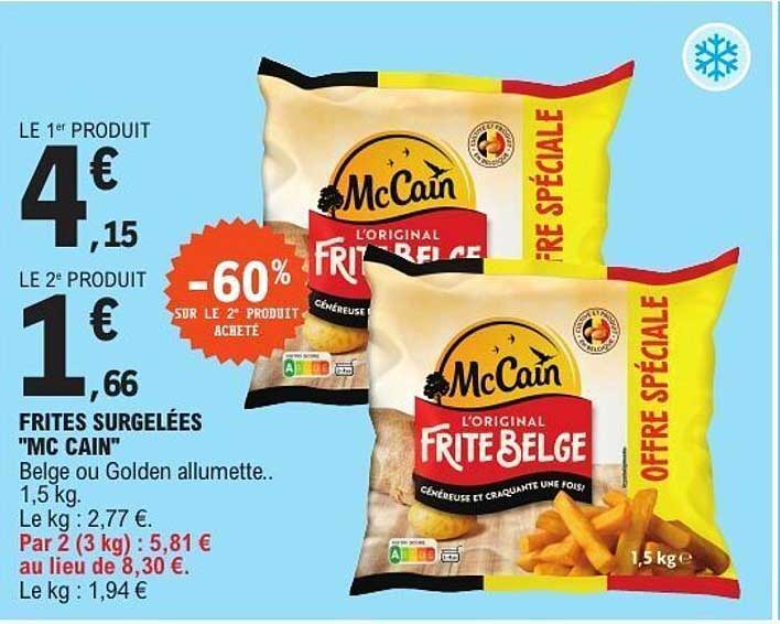 FRITES SURGELÉES "MC CAIN"