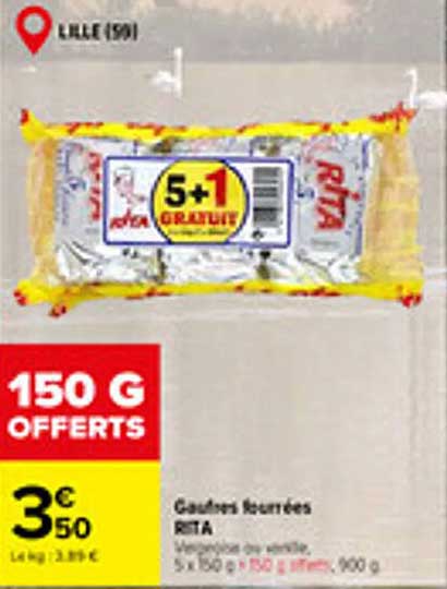 Gaufres fourrées RITA