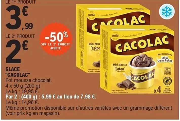 GLACE "CACOLAC"