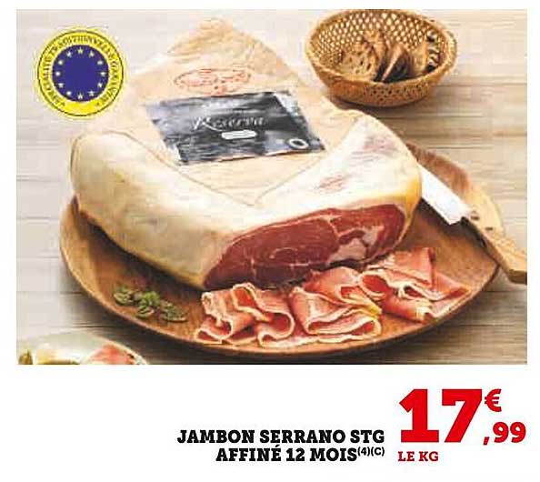 JAMBON SERRANO STG AFFINÉ 12 MOIS