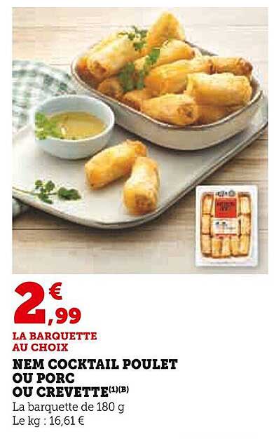 LA BARQUETTE AU CHOIX