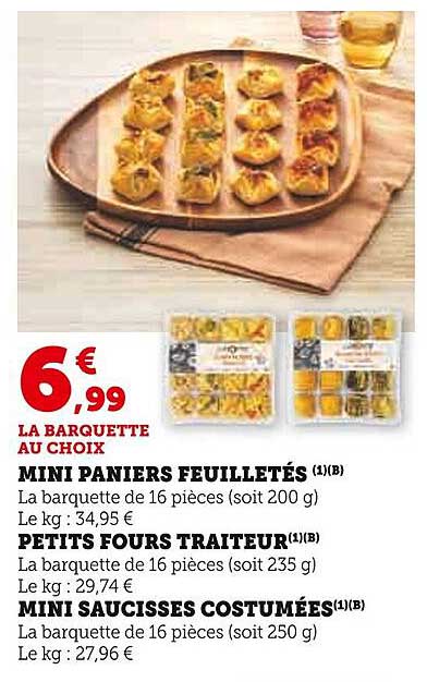LA BARQUETTE AU CHOIX