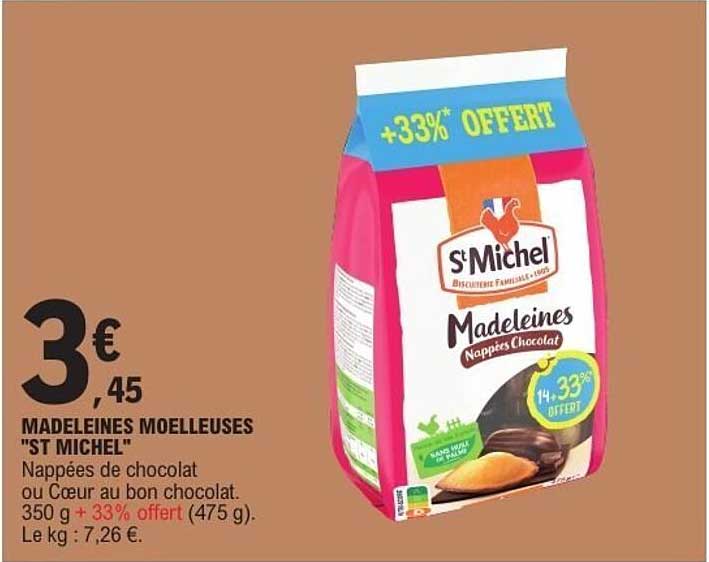 MADELEINES MOELLEUSES "ST MICHEL"