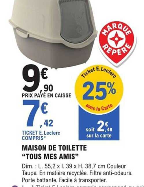MAISON DE TOILETTE "TOUS MES AMIS"
