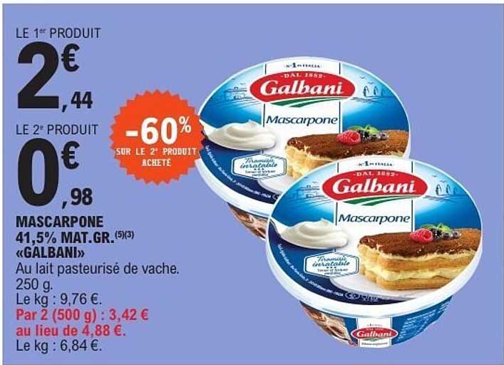 MASCARPONE 41,5% MAT.GR. «GALBANI»