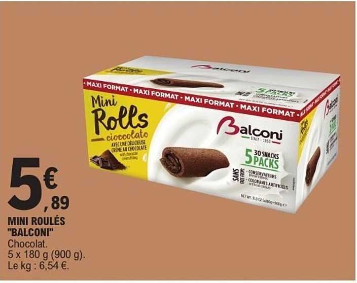 MINI ROULES "BALCONI" Chocolat.