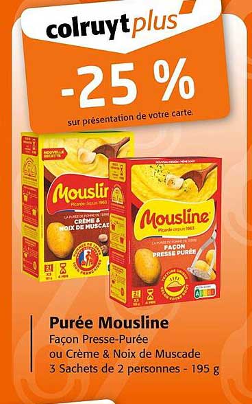 Purée Mousline Façon Presse-Purée ou Crème & Noix de Muscade