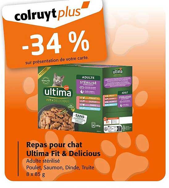 Repas pour chat Ultima Fit & Delicious