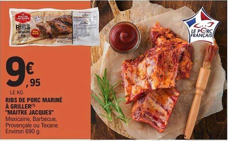 RIBS DE PORC MARINÉ À GRILLER MAÎTRE JACQUES