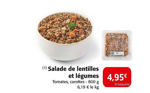 Salade de lentilles et légumes