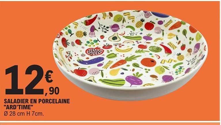 SALADIER EN PORCELAINE "ARD'TIME"