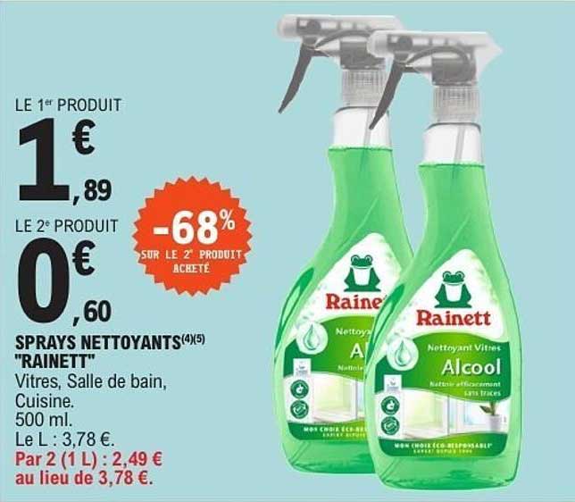 SPRAYS NETTOYANTS "RAINETT"