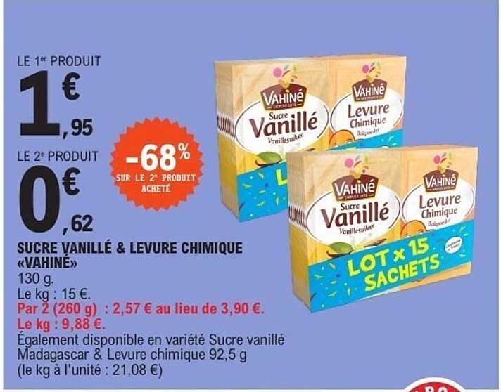 SUCRE VANILLÉ & LEVURE CHIMIQUE «VAHINÉ»