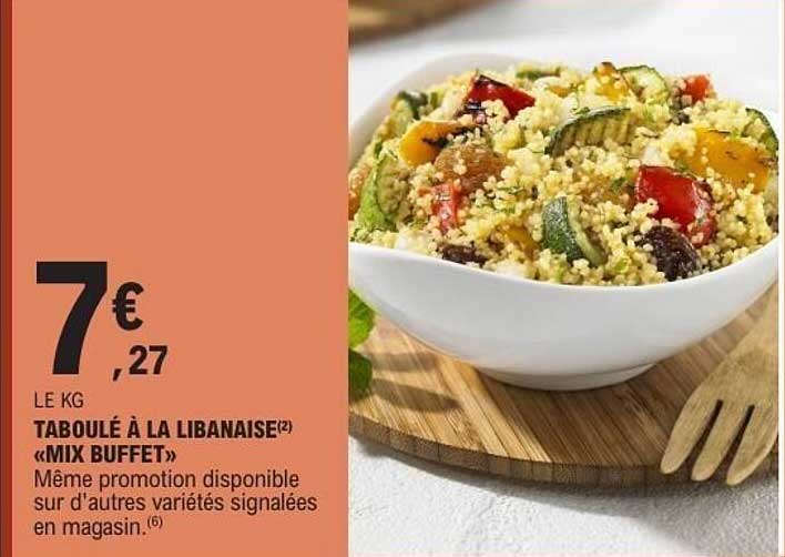 TABOULÉ À LA LIBANAISE «MIX BUFFET»