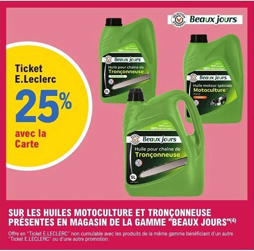Ticket E.Leclerc 25% avec la Carte