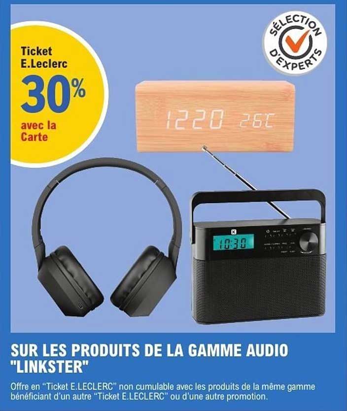 Ticket E.Leclerc 30% avec la Carte