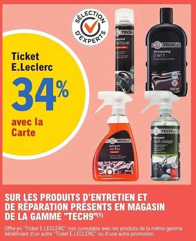 Ticket E.Leclerc 34% avec la Carte