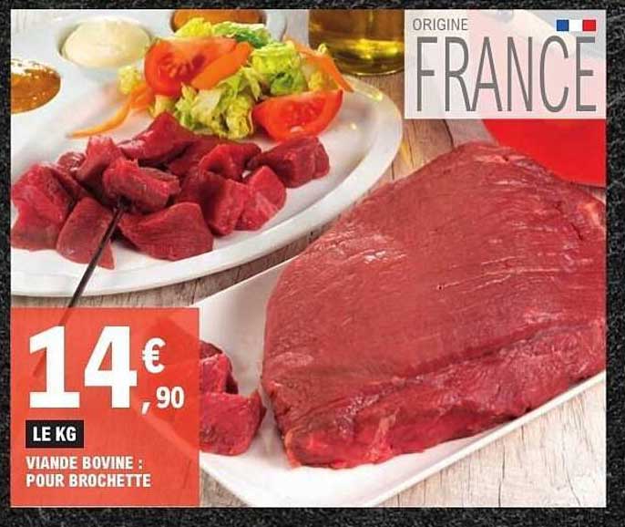 Viande bovine : pour brochette