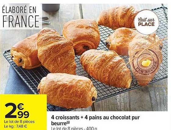 Promo Pains Au Chocolat Pur Beurre U chez U Express - 123Catalogue.fr