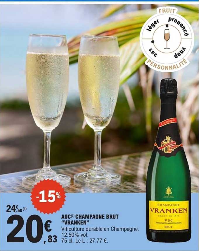 AOC(3) CHAMPAGNE BRUT “VRANKEN”