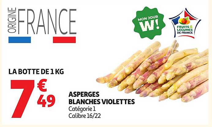 ASPERGES BLANCHES VIOLETTES