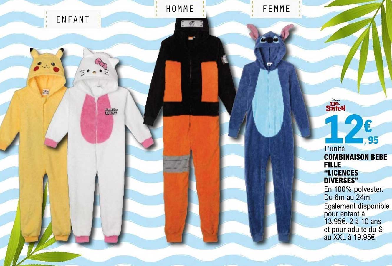 COMBINAISON BEBE FILLE "LICENCES DIVERSES"