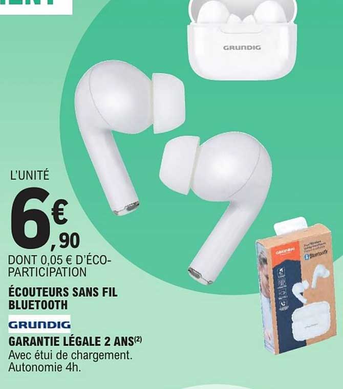 ÉCOUTEURS SANS FIL BLUETOOTH GRUNDIG