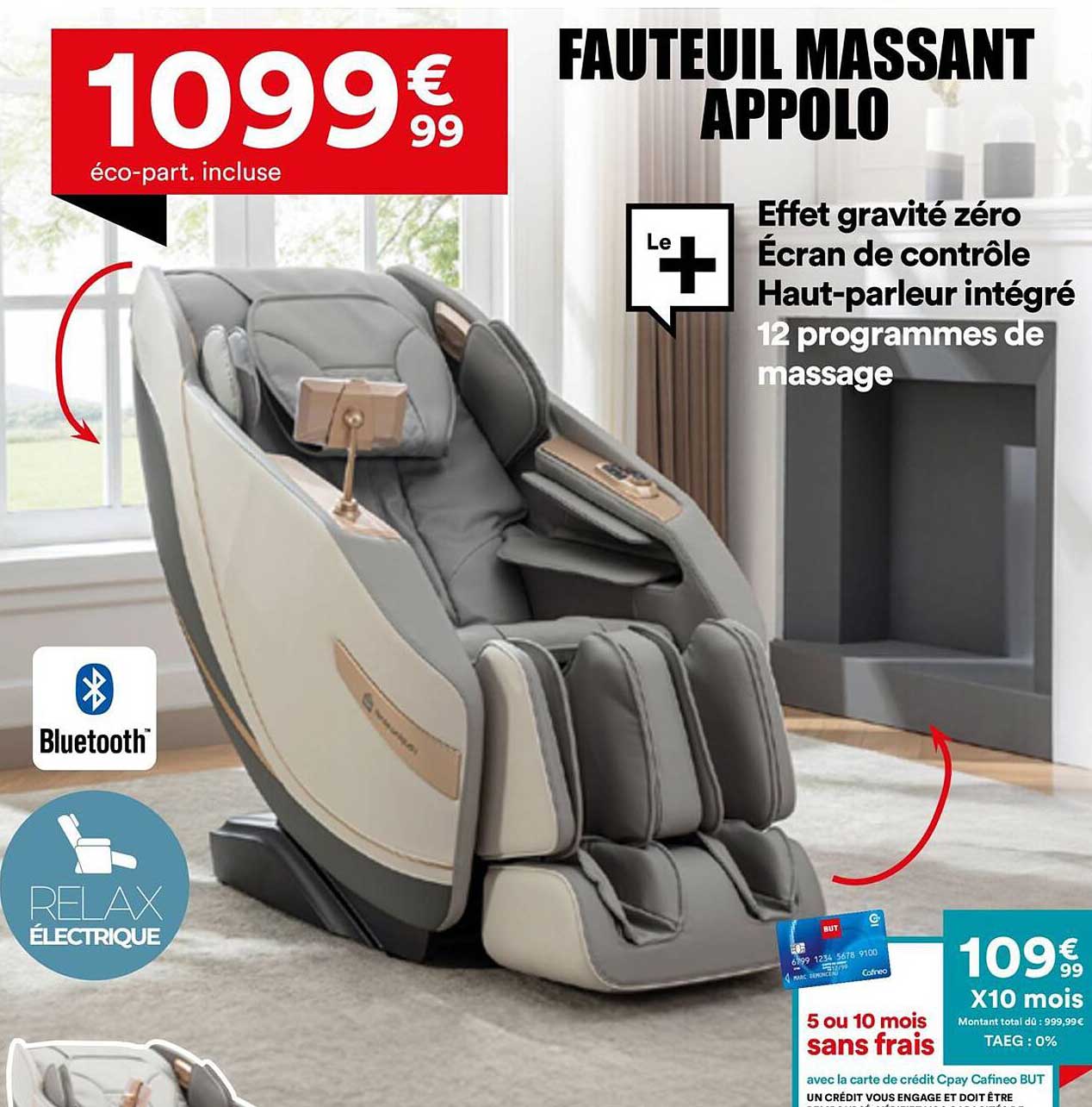 FAUTEUIL MASSANT APPOLO