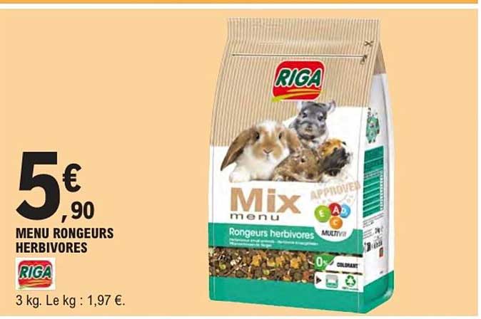 MENU RONGEURS HERBIVORES