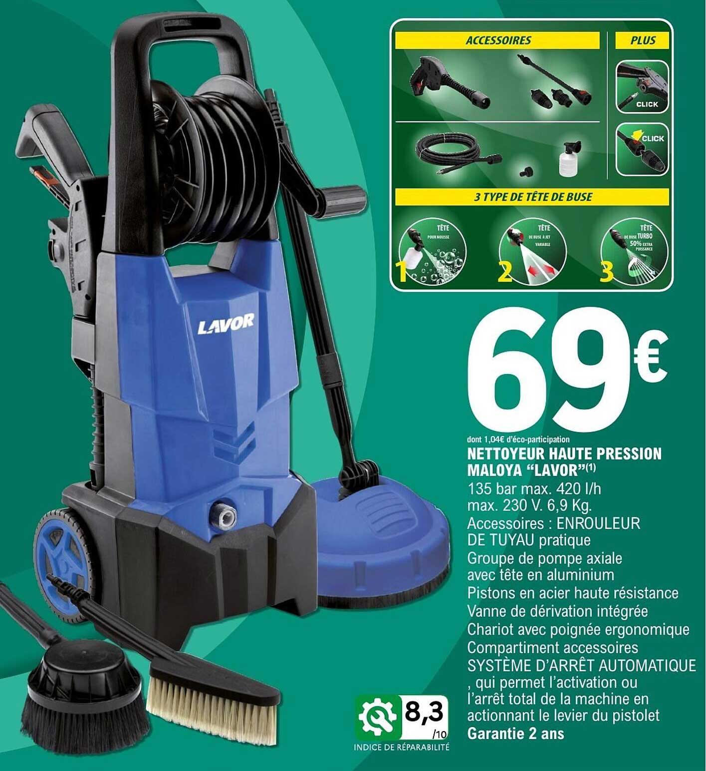 NETTOYEUR HAUTE PRESSION MALOYA “LAVOR”(1)