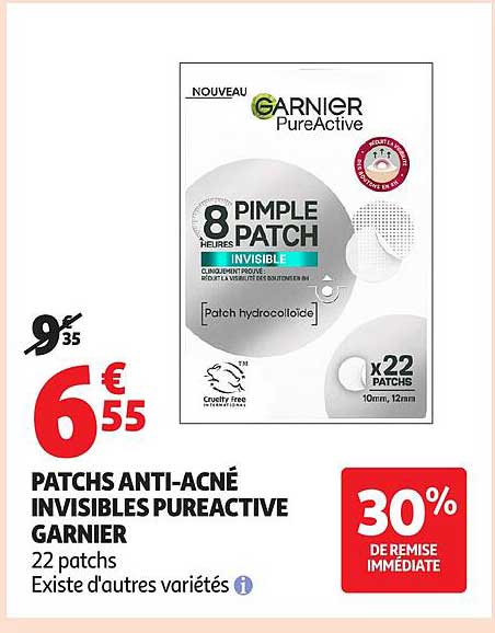 PATCHS ANTI-ACNÉ INVISIBLES PUREACTIVE GARNIER