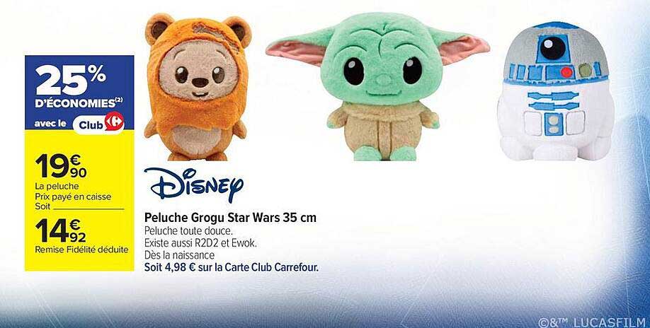 Peluche Grogu Star Wars 35 Cm