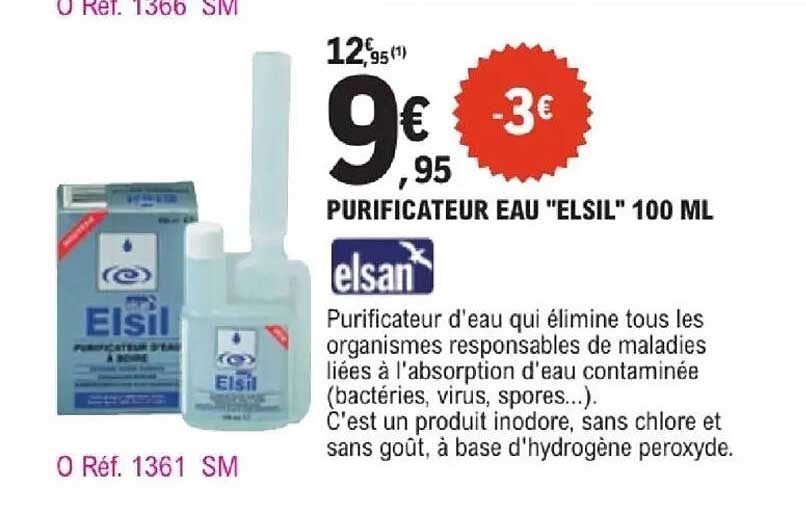 PURIFICATEUR EAU "ELSIL" 100 ML