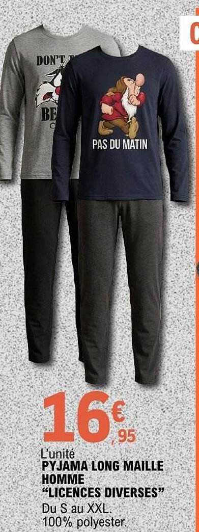 PYJAMA LONG MAILLE HOMME “LICENCES DIVERSES”