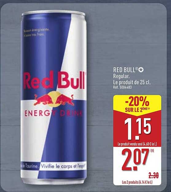 RED BULL Regular. Le produit de 25 cl. Réf. 5004483