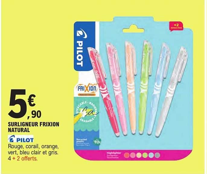 Surligneur Frixion Natural PILOT