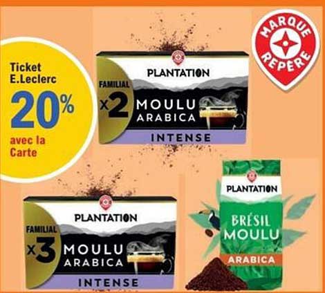 20% de réduction sur le Café Moulu Arabica avec la Carte E.Leclerc