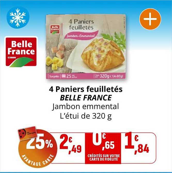 4 Paniers feuilletés BELLE FRANCE