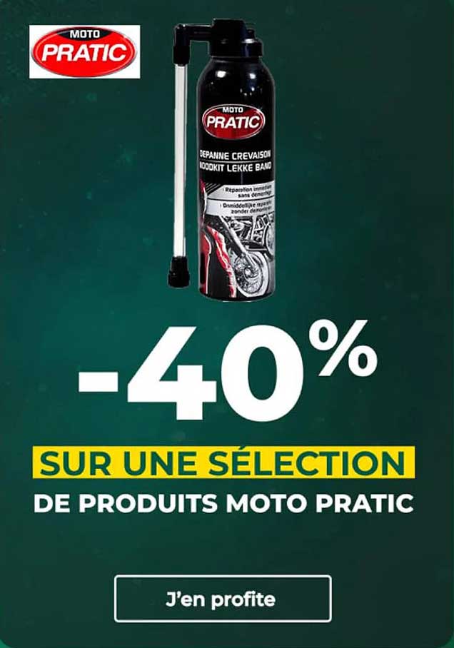 -40% SUR UNE SÉLECTION DE PRODUITS MOTO PRATIC