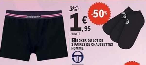 5 BOXER OU LOT DE 3 PAIRES DE CHAUSSETTES HOMME