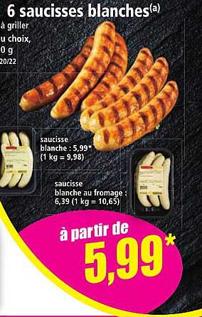 6 saucisses blanches