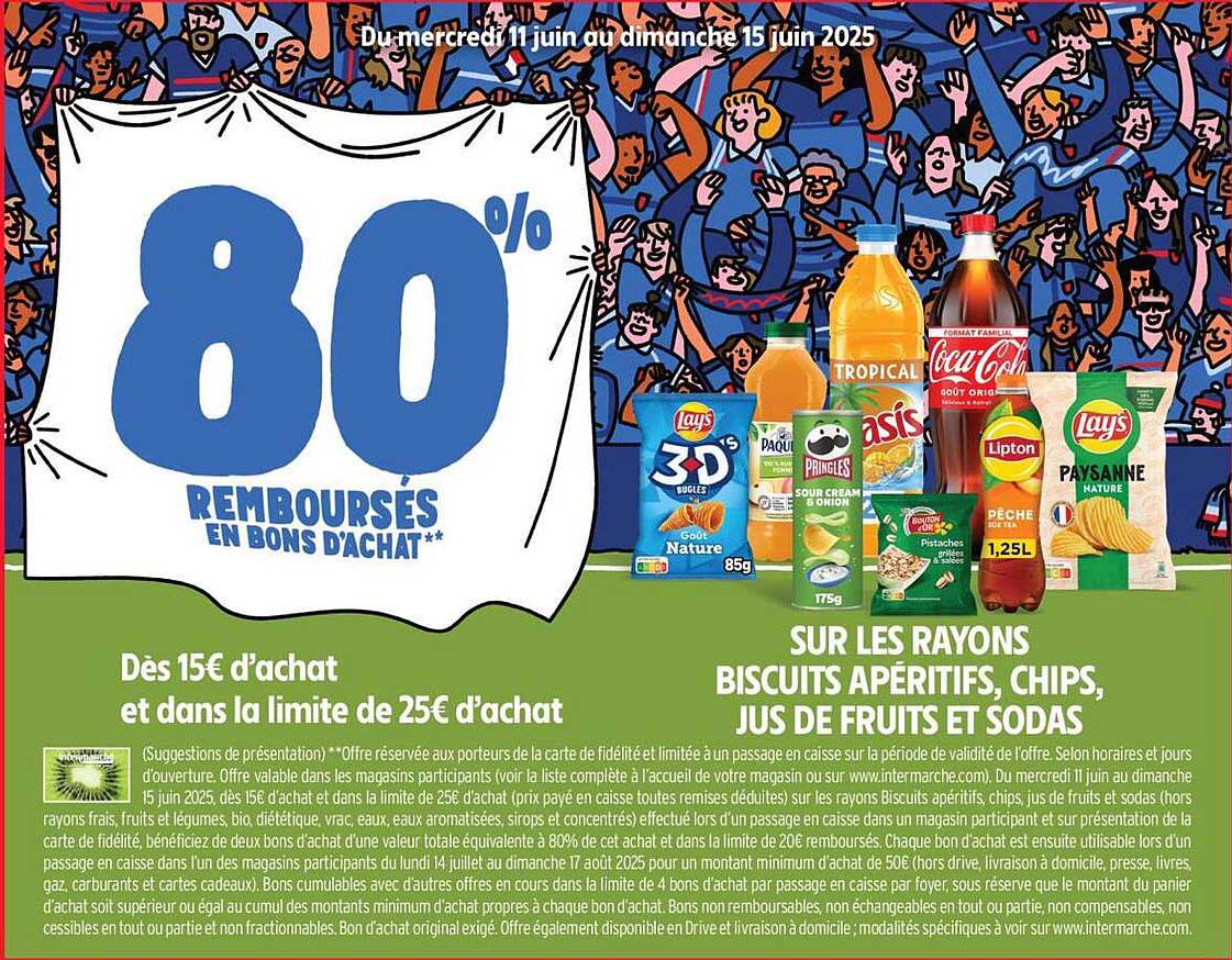 80% REMBOURSÉS EN BONS D'ACHAT