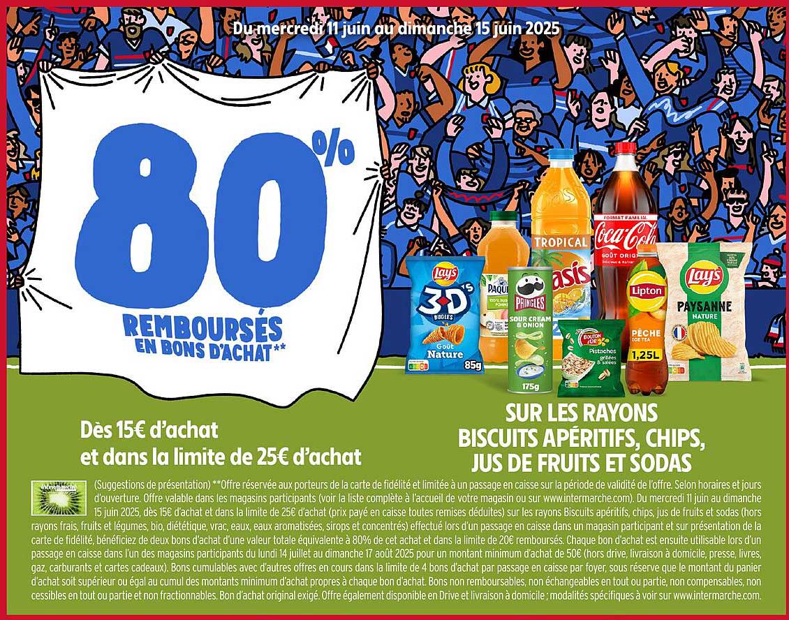 80% REMBOURSÉS EN BONS D'ACHAT**
