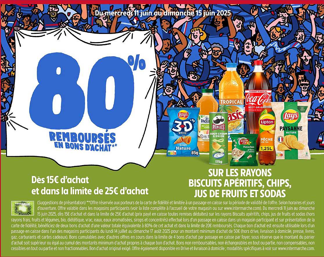 80% REMBOURSÉS EN BONS D'ACHAT