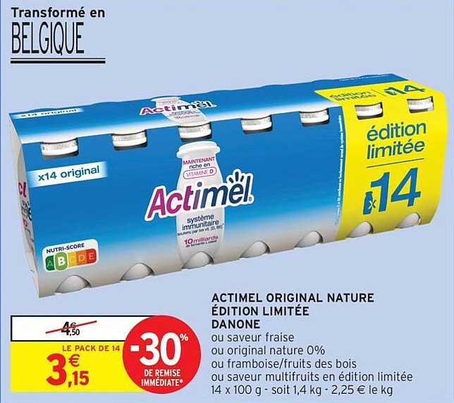 ACTIMEL ORIGINAL NATURE ÉDITION LIMITÉE DANONE