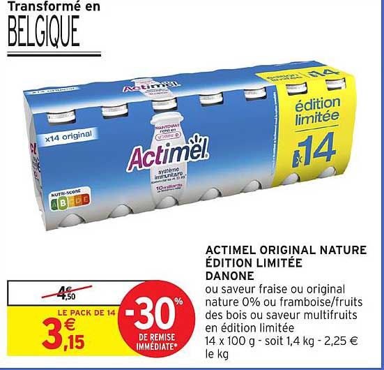 ACTIMEL ORIGINAL NATURE ÉDITION LIMITÉE DANONE