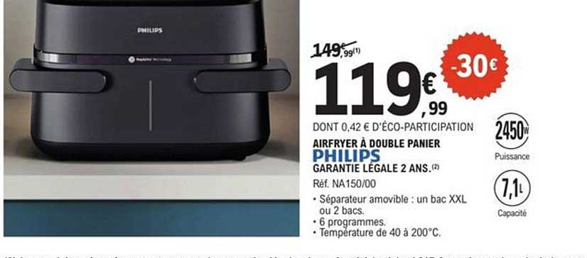 AIRFRYER À DOUBLE PANIER PHILIPS