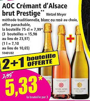 AOC Crémant d'Alsace brut Prestige**